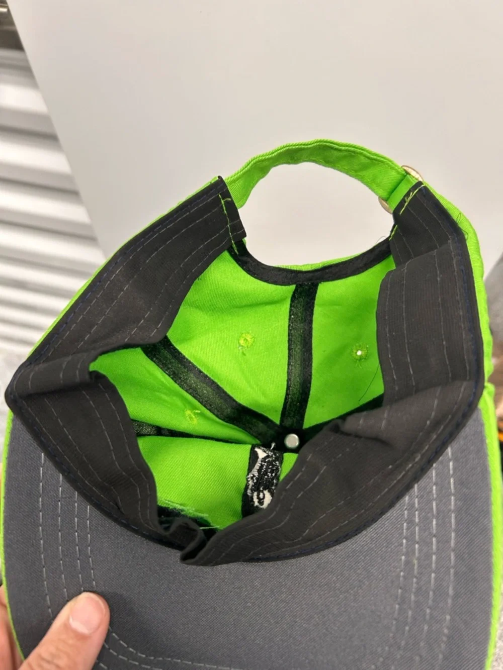 Ralph Lauren Neon Green Polo Cap with Black Pony - Picture 3 of 3